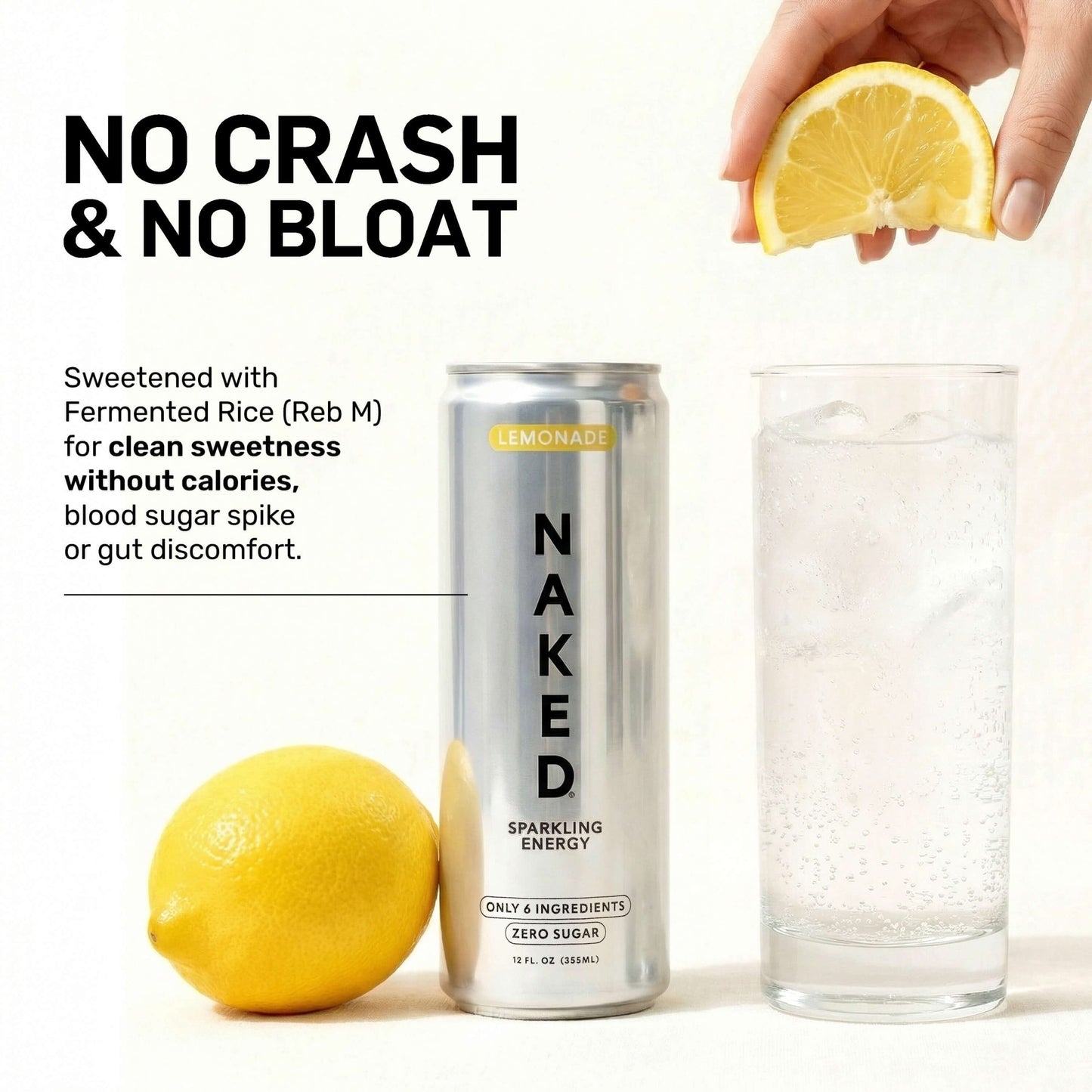 Lemonade Naked Sparkling Energy - Lemonade, Clean Everyday Nutrition