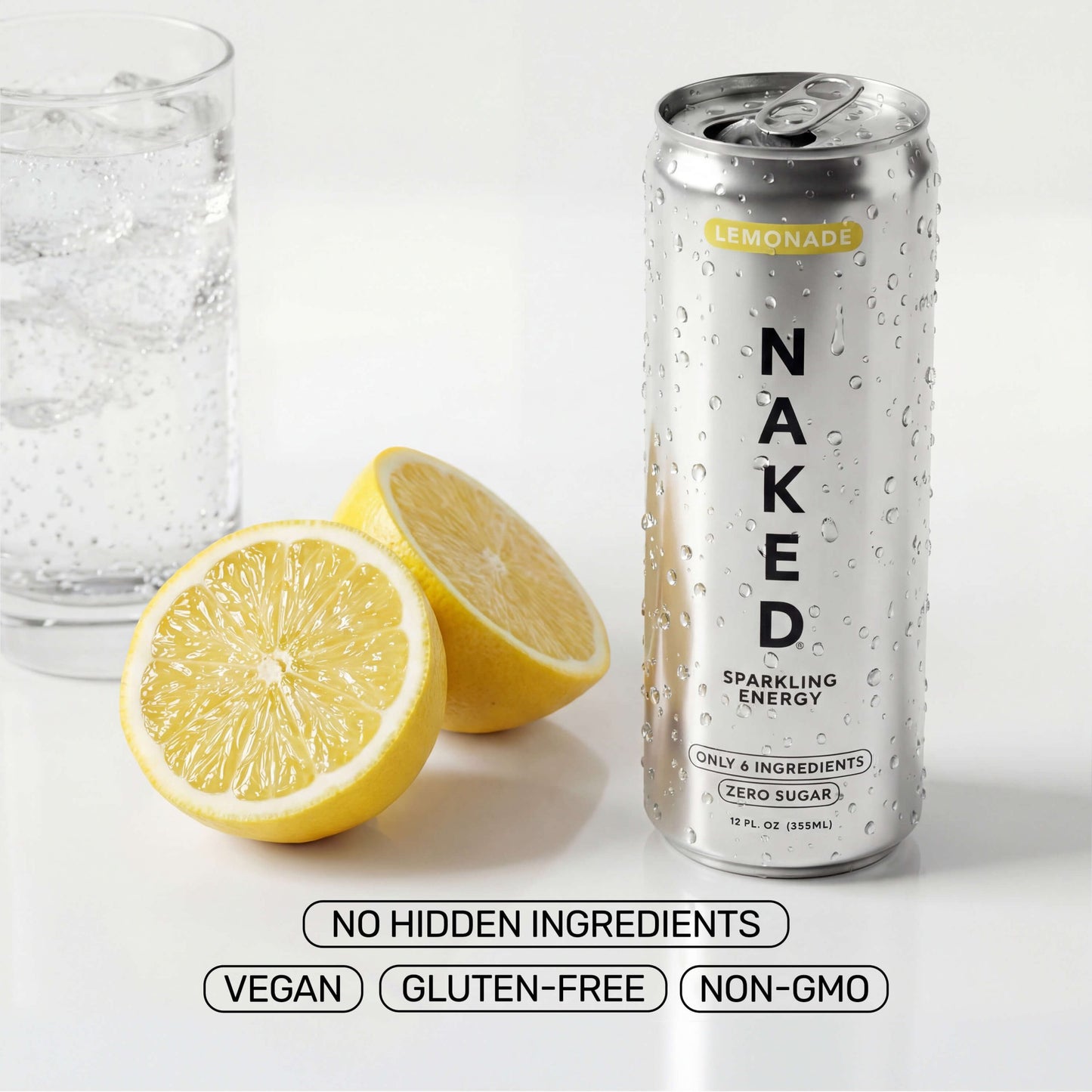 Lemonade Naked Sparkling Energy - Lemonade, Clean Everyday Nutrition