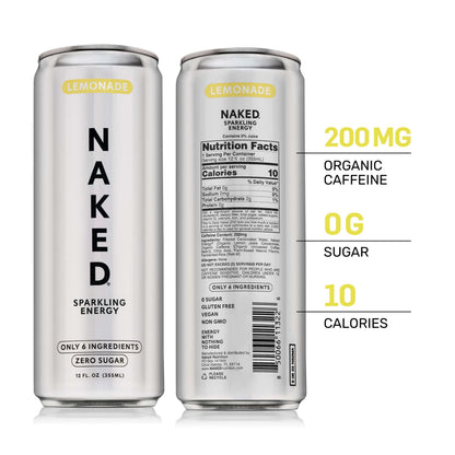 Lemonade Naked Sparkling Energy - Lemonade, Clean Everyday Nutrition