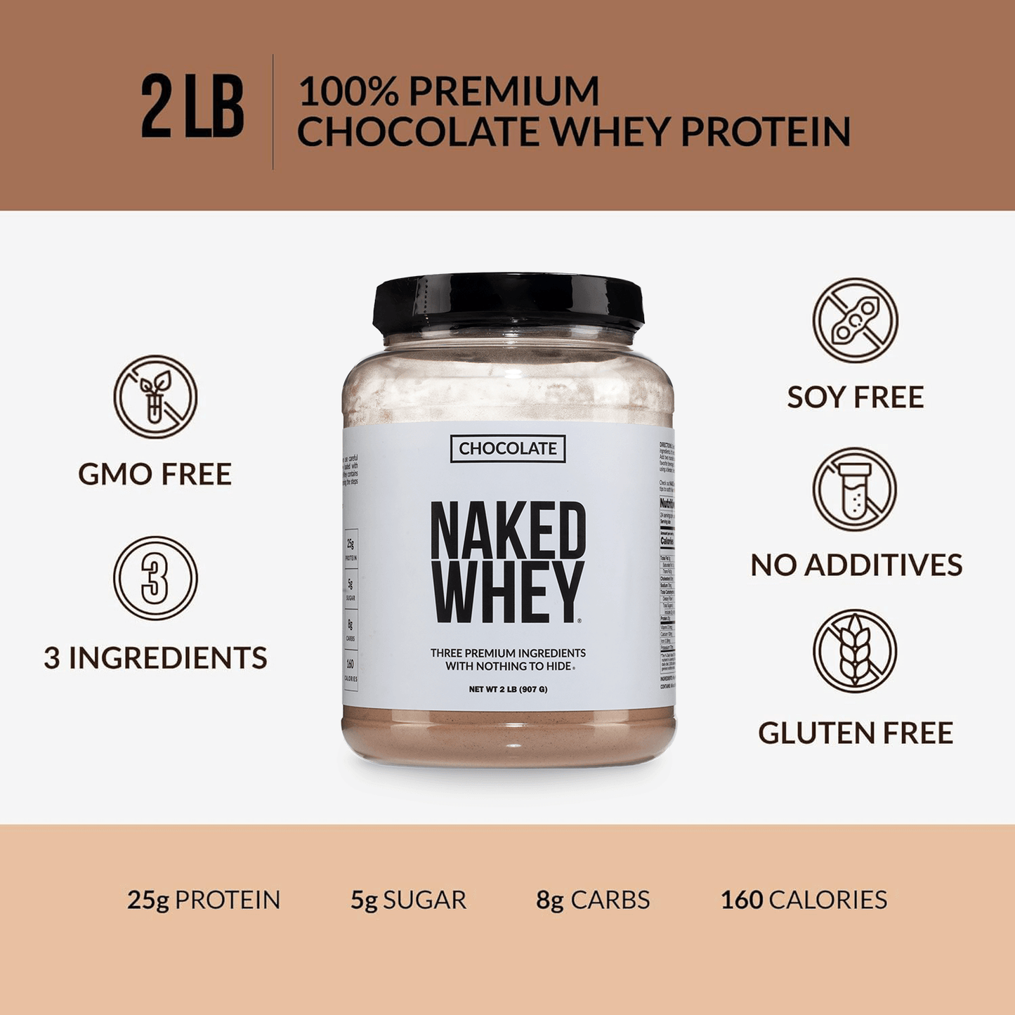 Chocolate Whey Protein Powder - Chocolate, Clean Daily Protein Support