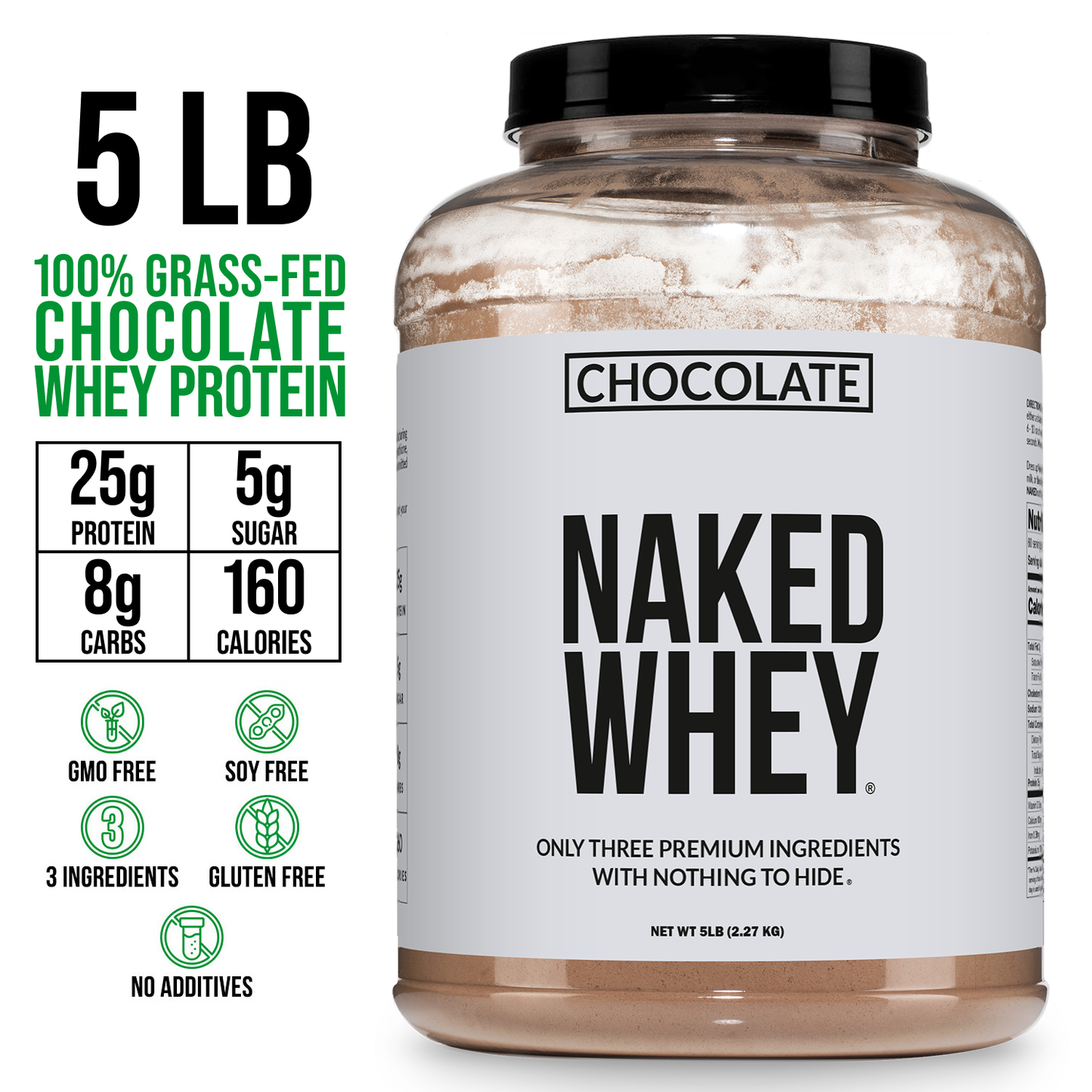 Chocolate Whey Protein Powder - Chocolate, Clean Daily Protein Support