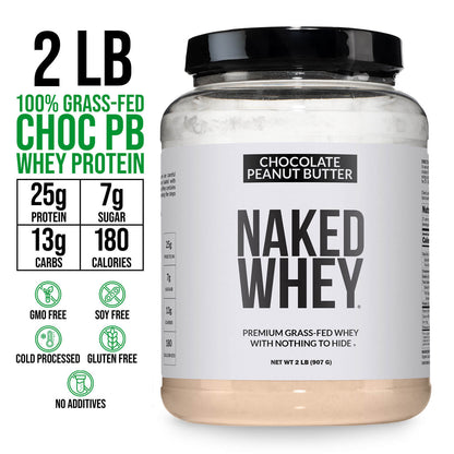 Chocolate Peanut Butter Whey Protein Powder 2LB - Chocolate PB, Clean Daily Protein Support