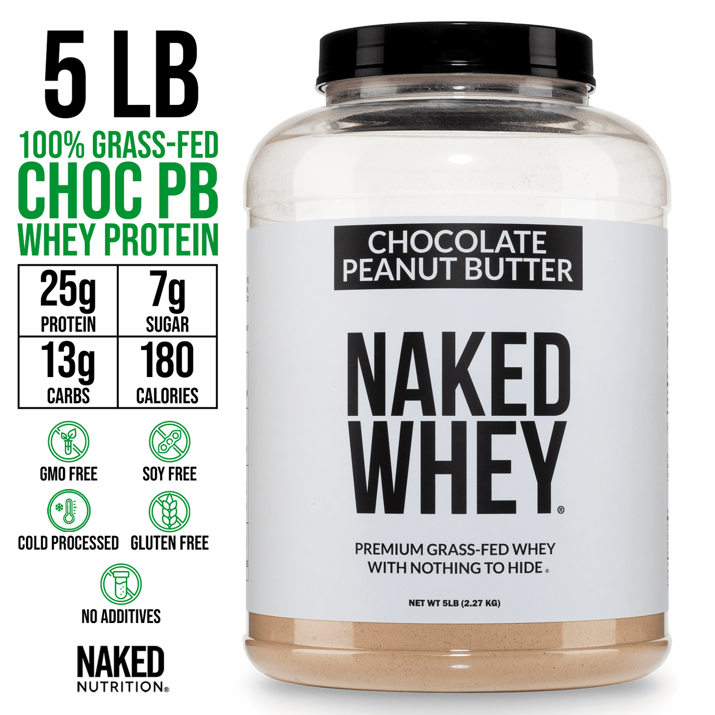 Chocolate Peanut Butter Whey Protein Powder - Chocolate PB, Clean Daily Protein Support
