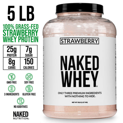 Strawberry Whey Protein Powder - Strawberry, Clean Daily Protein Support