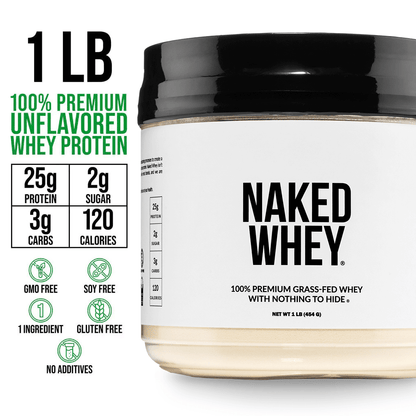Grass Fed Whey Protein Powder - Unflavored, Clean Daily Protein Support