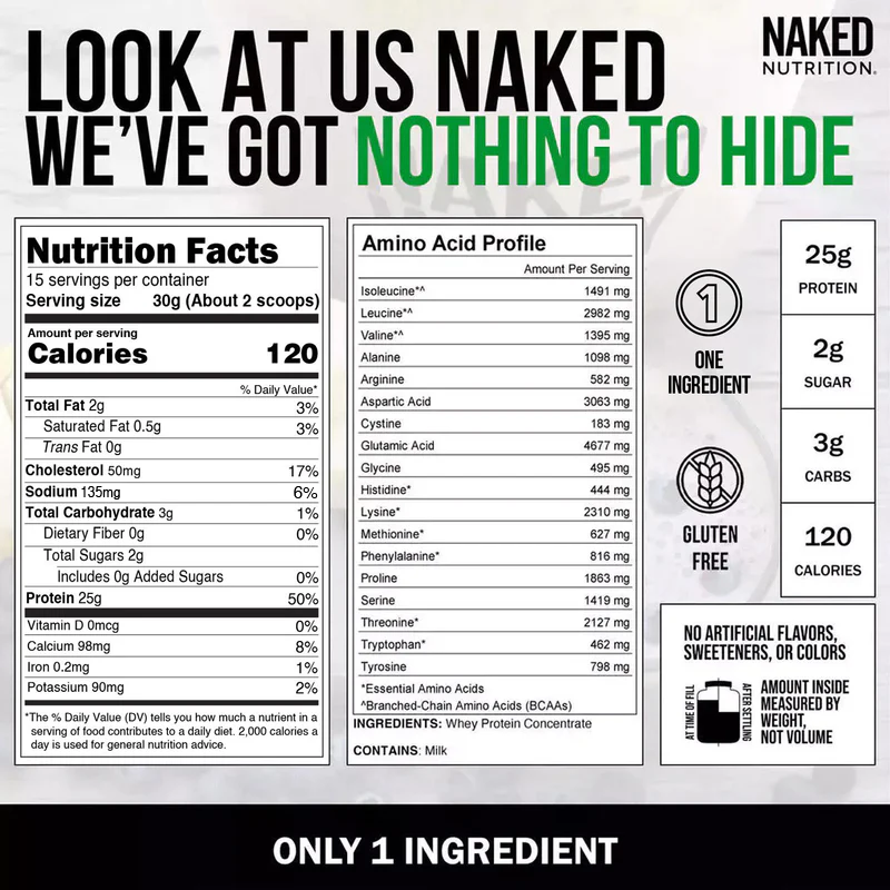 Grass Fed Whey Protein Powder - Unflavored, Clean Daily Protein Support