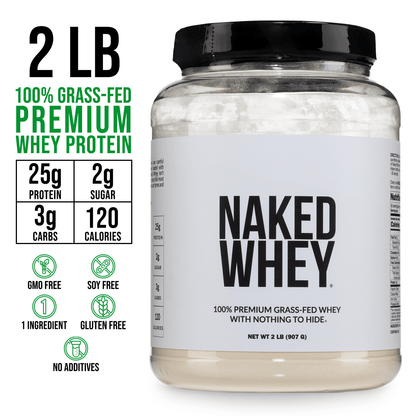 Grass Fed Whey Protein Powder - Unflavored, Clean Daily Protein Support