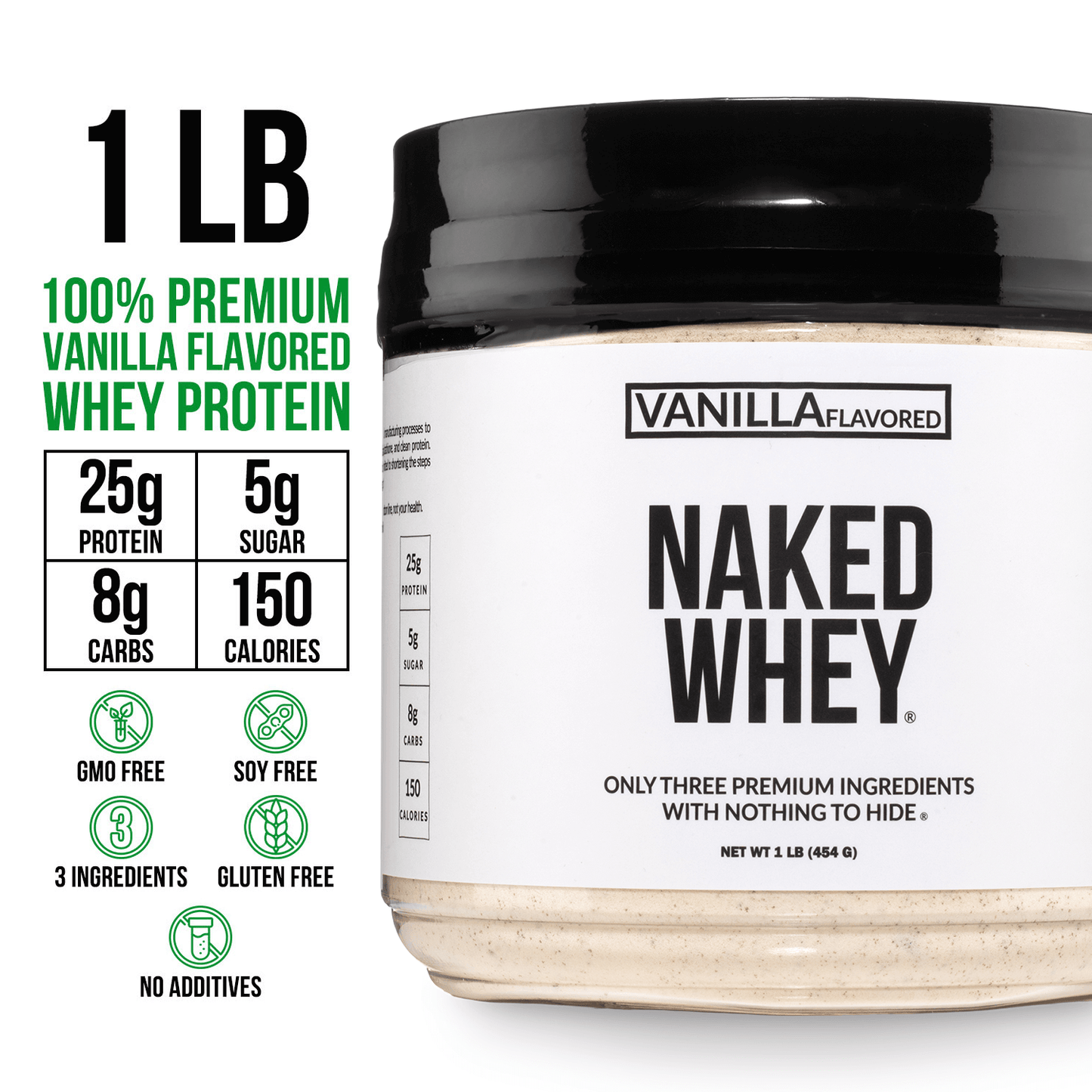 Vanilla Whey Protein Powder 1lb - Vanilla, Clean Daily Protein Support