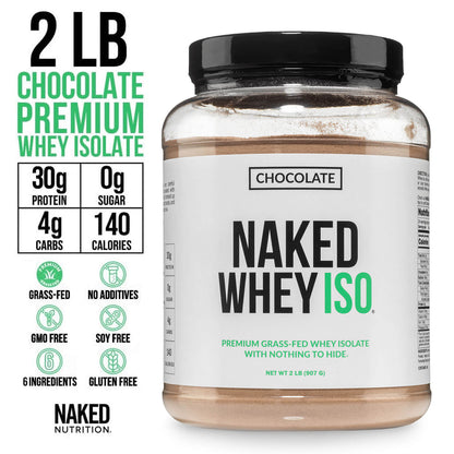 Chocolate Grass-Fed Whey Isolate Protein Powder - Chocolate, Clean Daily Protein Support