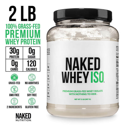 Grass Fed Whey Isolate Protein Powder - Unflavored, Clean Daily Protein Support