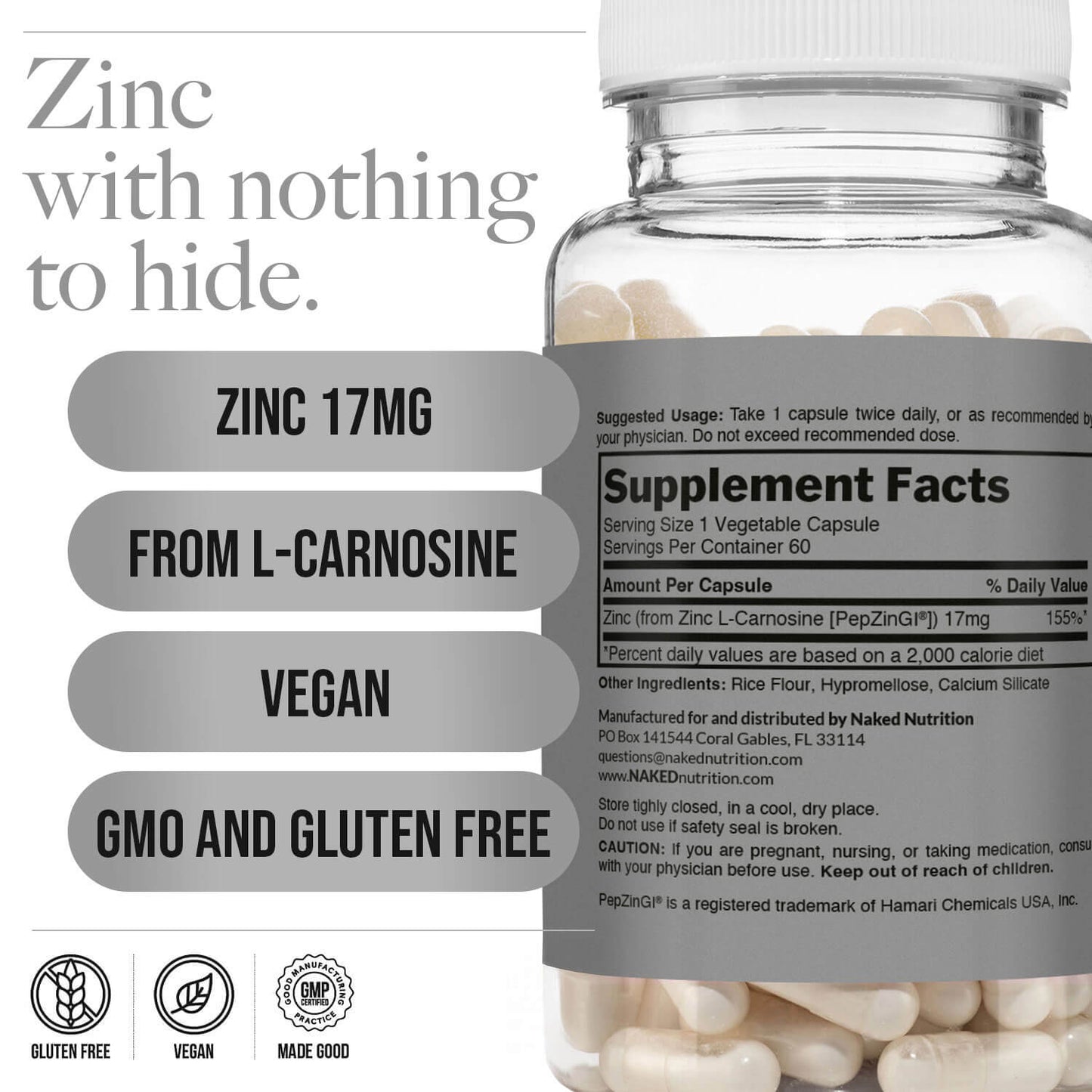 Daily Zinc Supplement - Zinc, Clean Everyday Nutrition