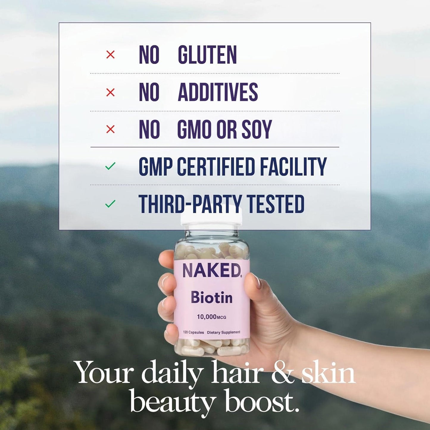 Daily Biotin Supplement - Biotin, Clean Everyday Nutrition