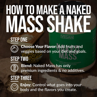 Chocolate Peanut Butter Vegan Mass Gainer Supplement - Chocolate PB (Vegan), High Calorie Muscle Support