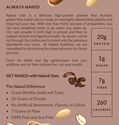 Chocolate Peanut Butter Protein Oats - Chocolate Peanut Butter, Clean Everyday Nutrition