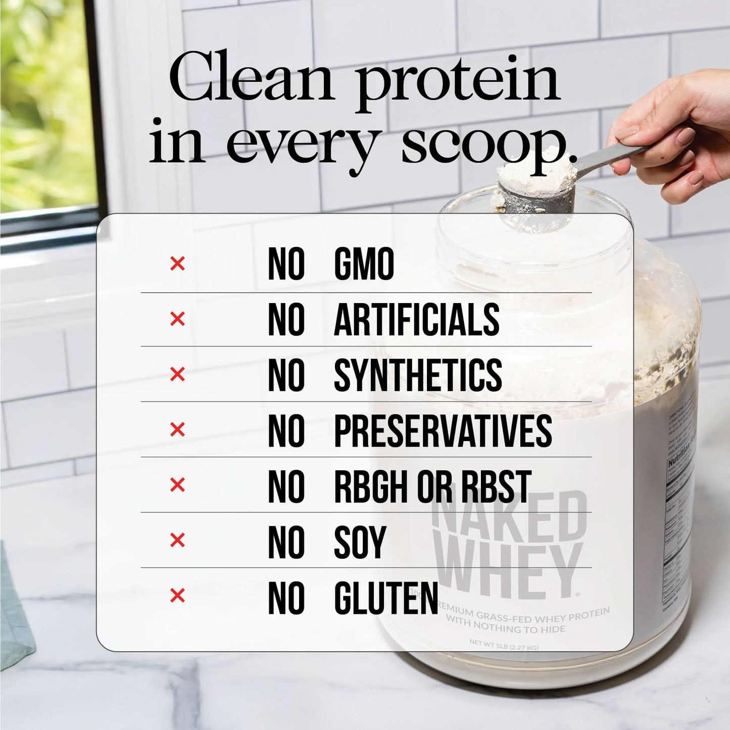 Vanilla Whey Protein Powder - Vanilla, Clean Daily Protein Support