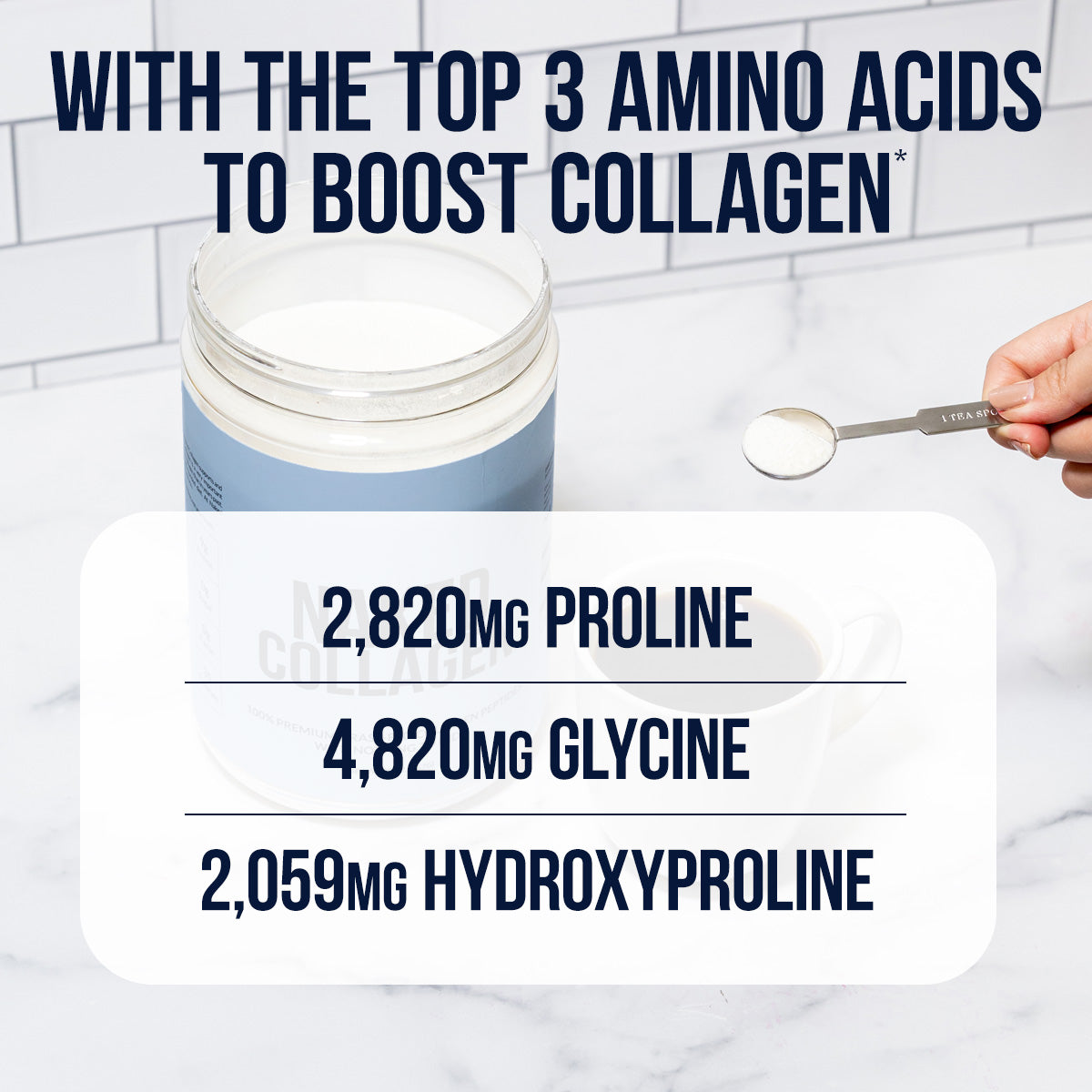 Chocolate Collagen Peptides with Hyaluronic Acid - Chocolate Advanced Collagen Peptides, Skin Hair Joint Support