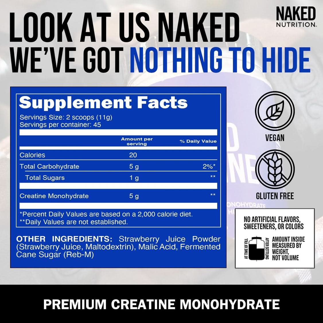Strawberry Creatine Monohydrate Powder - Strawberry, Strength And Performance Support