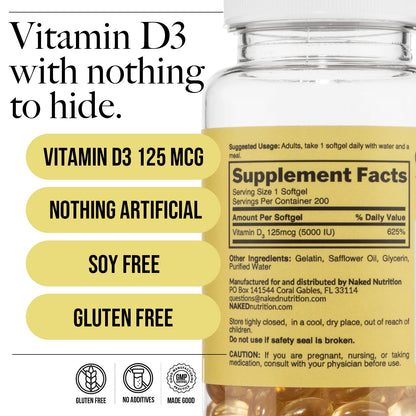 Daily Vitamin D3 Supplement - Vitamin D3, Clean Everyday Nutrition