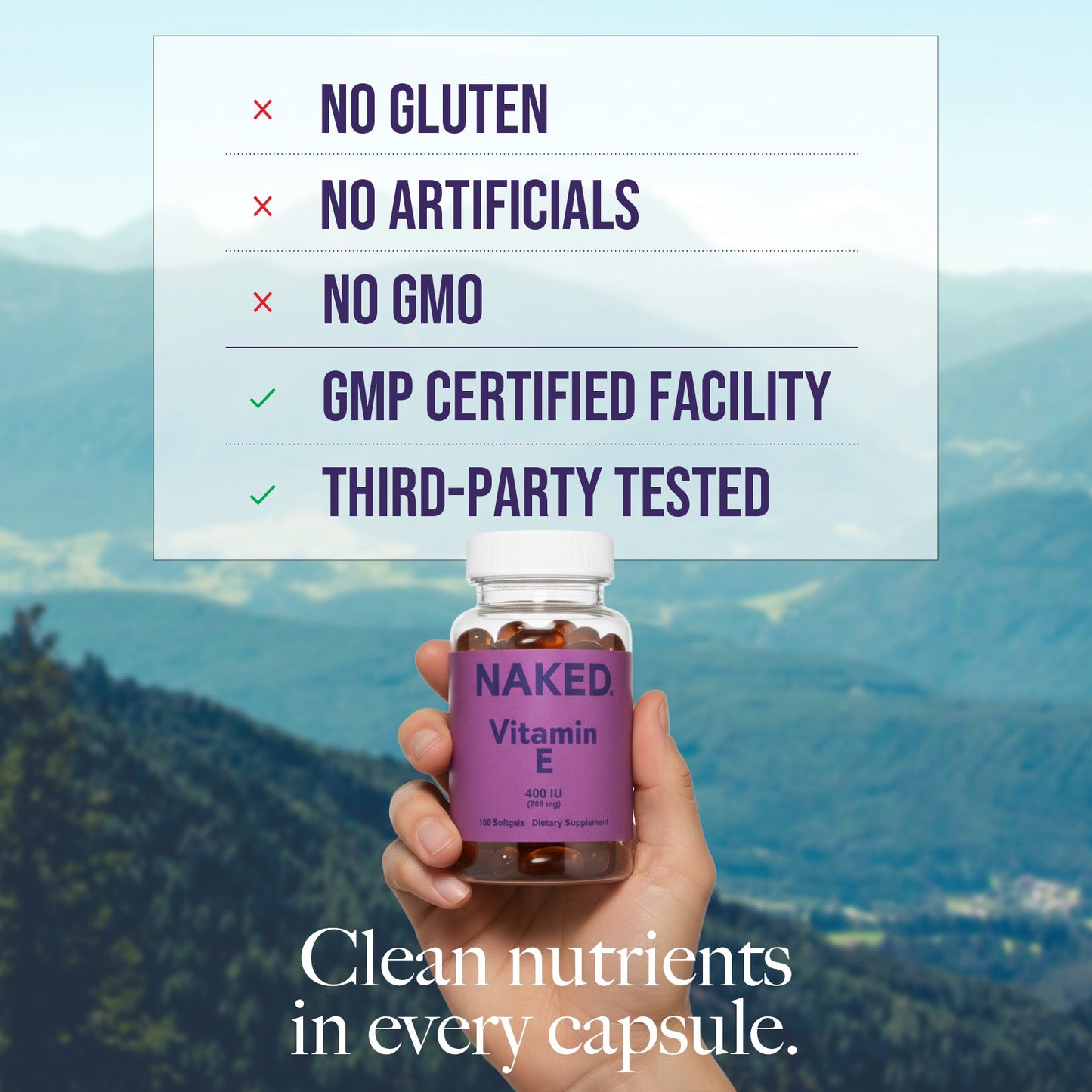 Daily Vitamin E Supplement - Vitamin E, Clean Everyday Nutrition