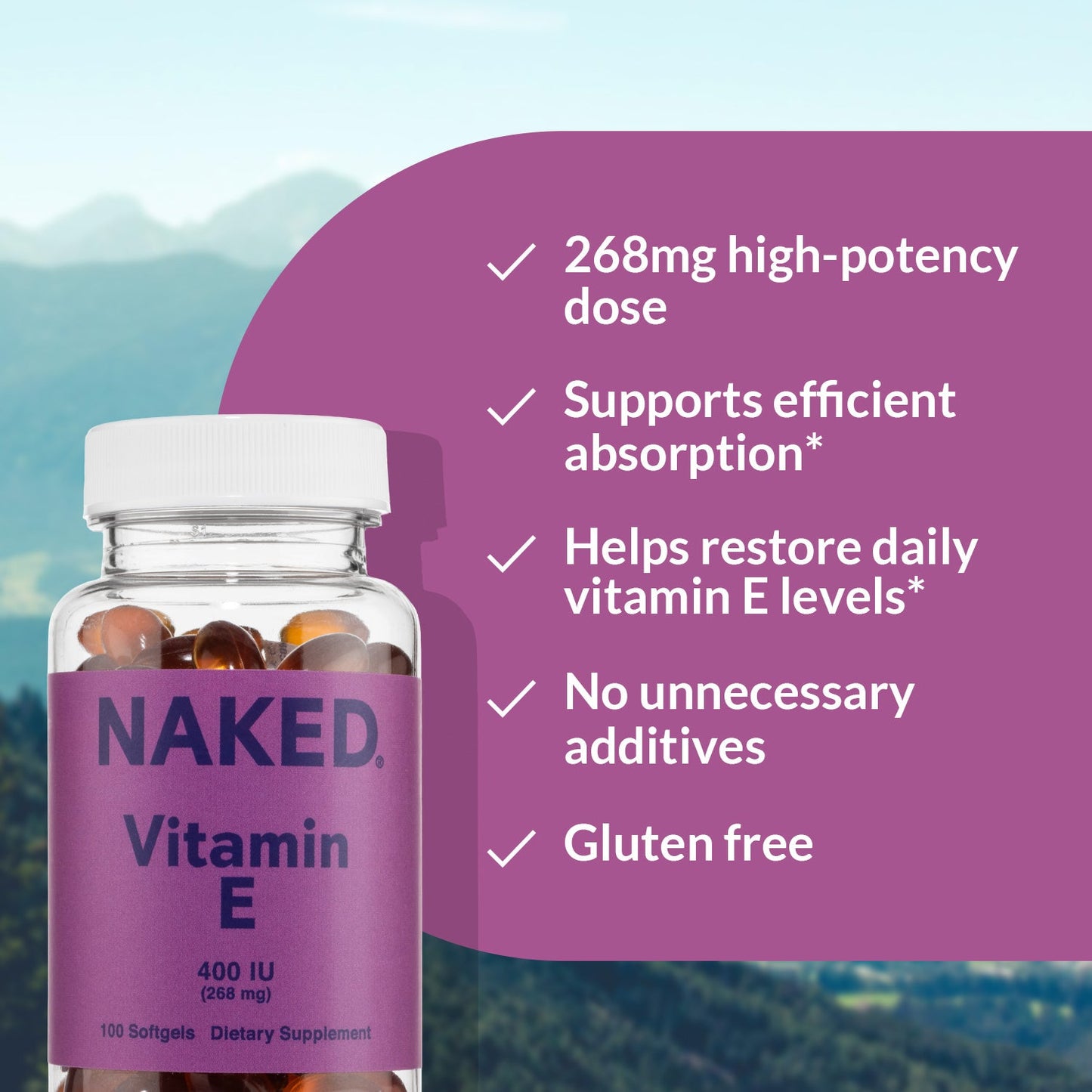 Daily Vitamin E Supplement - Vitamin E, Clean Everyday Nutrition
