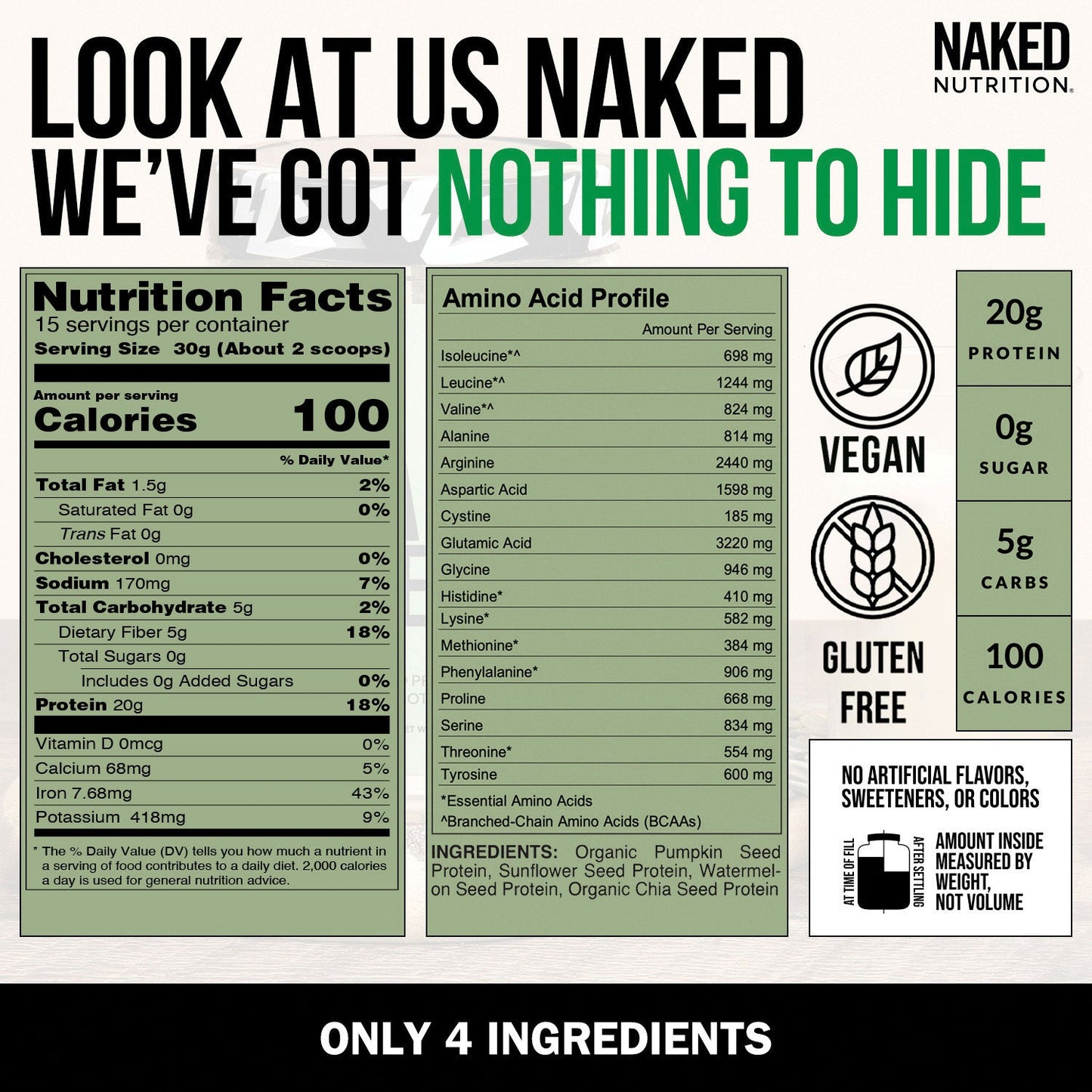 Seed Protein Powder, Plant Based Daily Nutrition