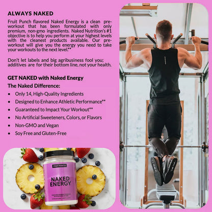 Fruit Punch Pre Workout Supplement - Fruit Punch, Clean Energy Training Support