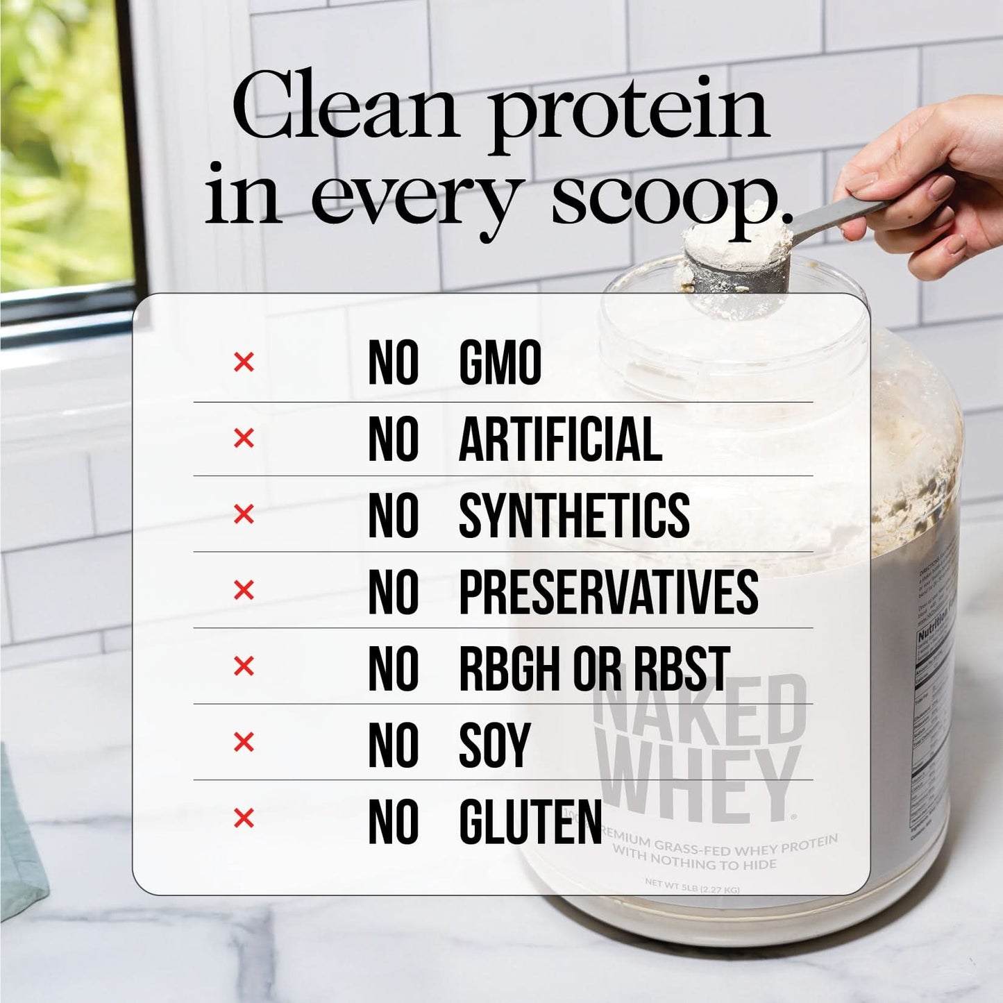 Vanilla Grass-Fed Whey Isolate Protein Powder - Vanilla, Clean Daily Protein Support