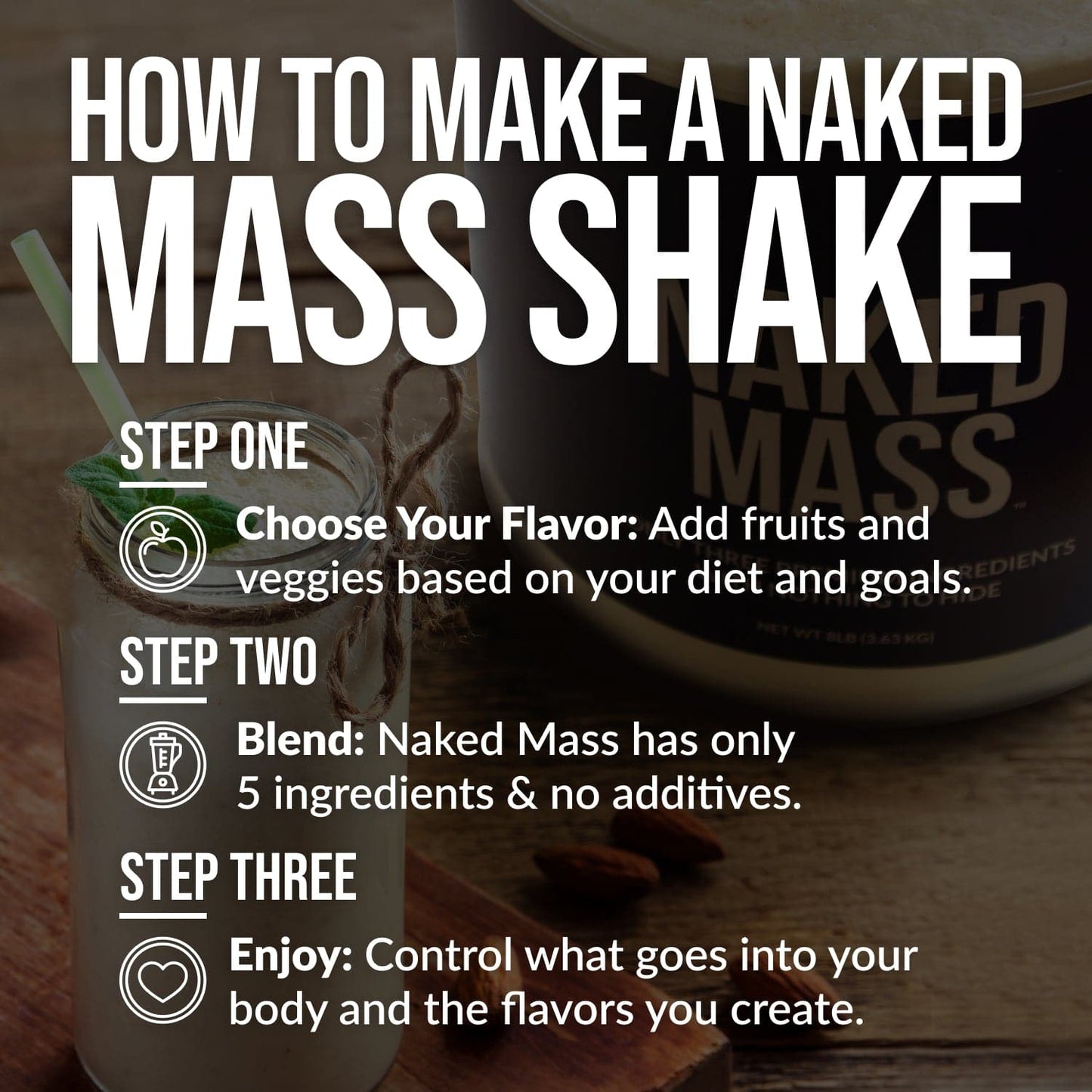 Vanilla Mass Gainer Protein Supplement - Vanilla, High Calorie Muscle Support