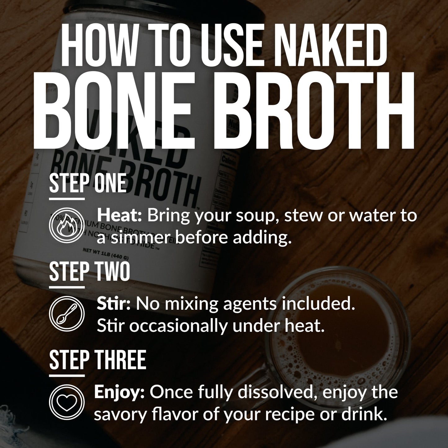 Bone Broth Protein Powder, Clean Daily Nutrition Powder