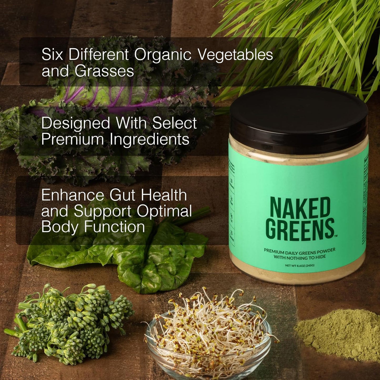 Green Superfood Powder, Clean Daily Nutrition Powder