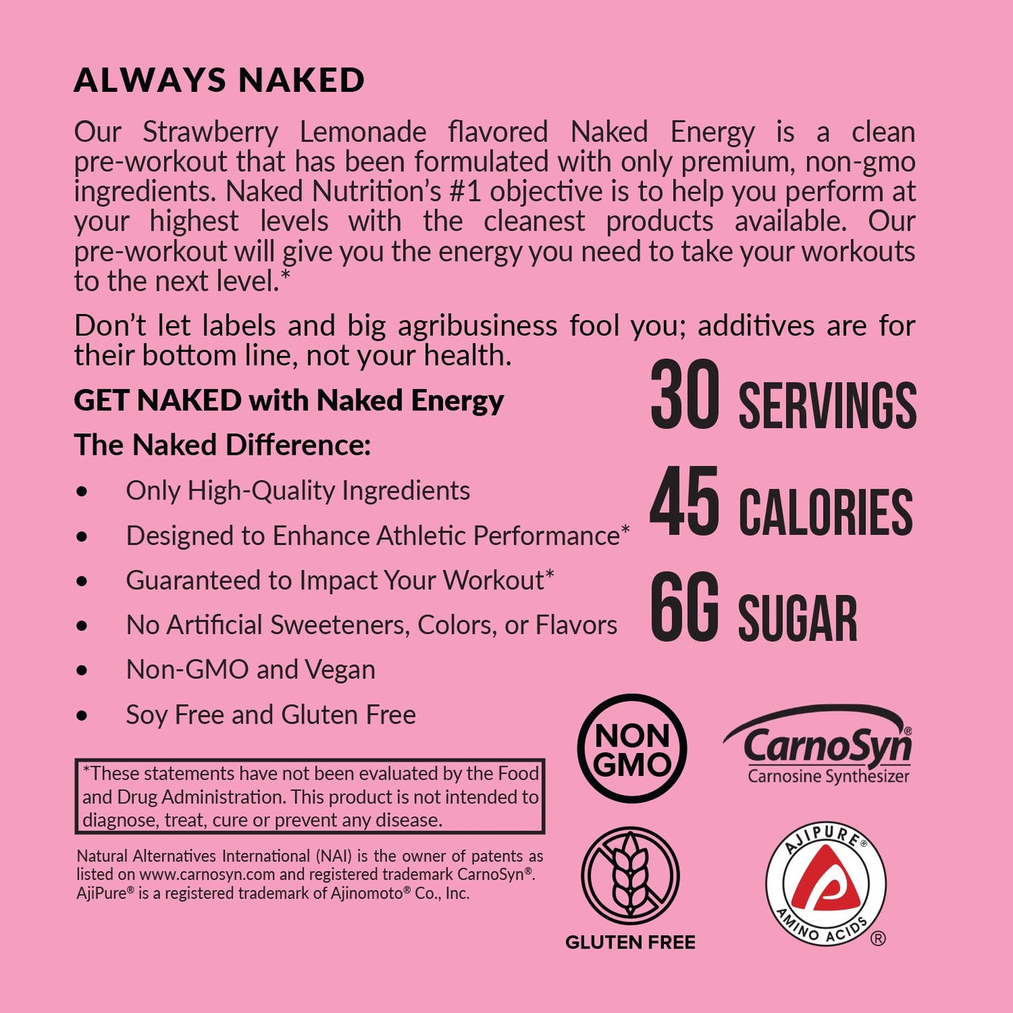 Strawberry Lemonade Pre Workout Supplement - Strawberry Lemonade, Clean Energy Training Support