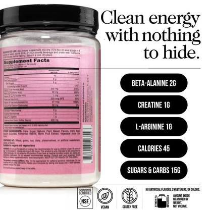 Strawberry Lemonade Pre Workout Supplement - Strawberry Lemonade, Clean Energy Training Support