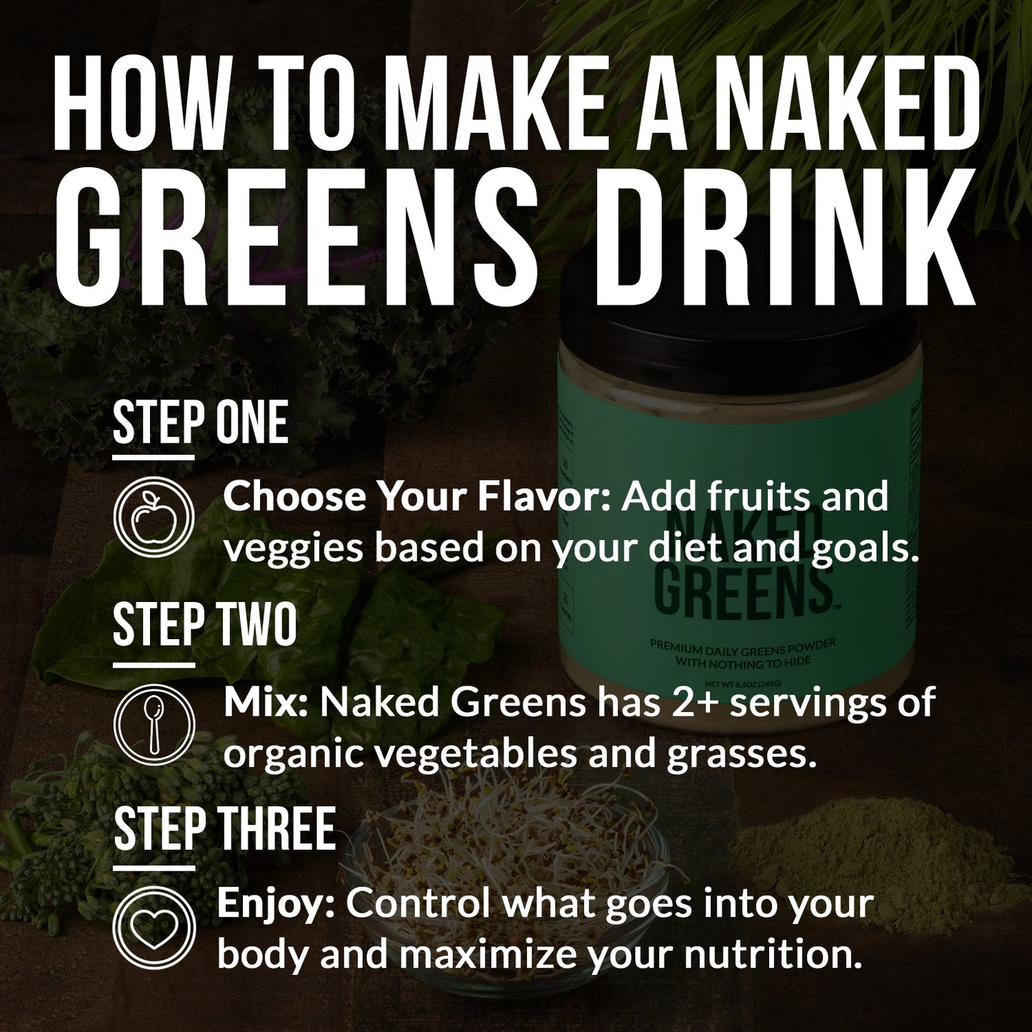 Green Superfood Powder, Clean Daily Nutrition Powder