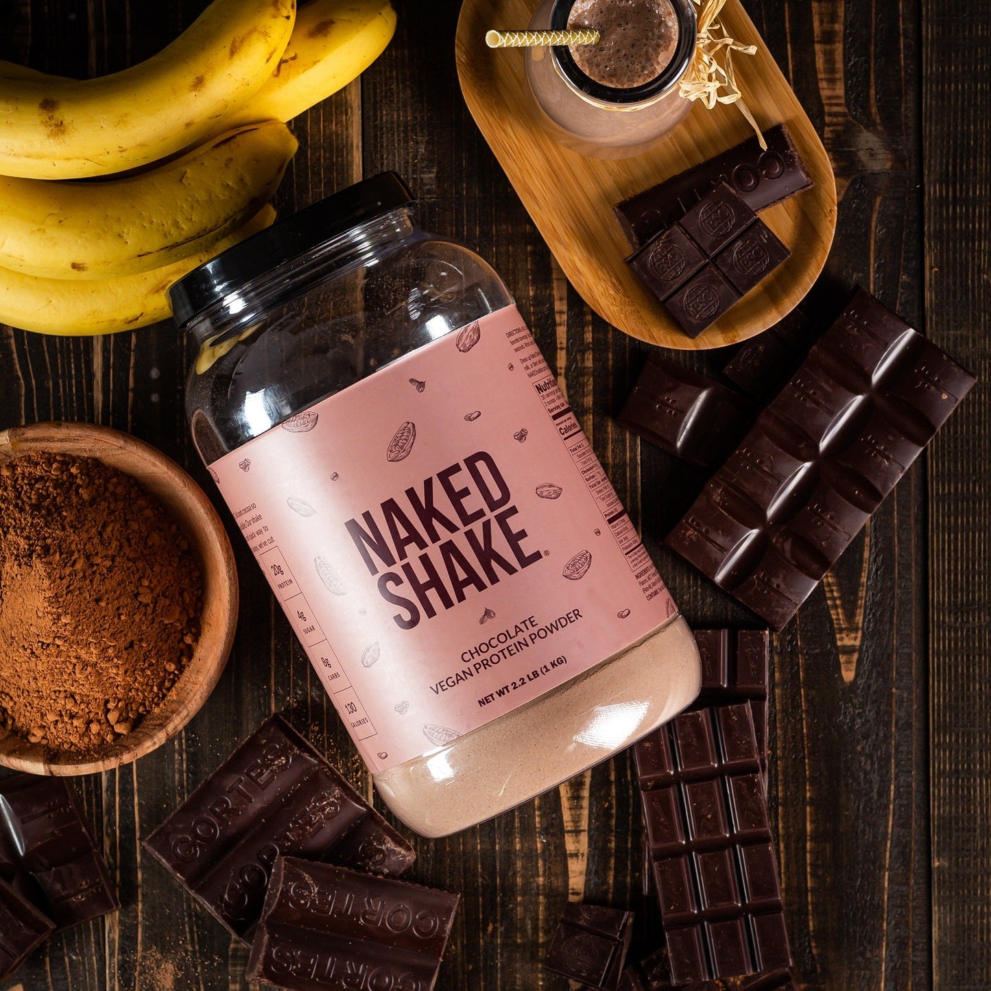 Chocolate Protein Shake - Chocolate, Clean Everyday Nutrition