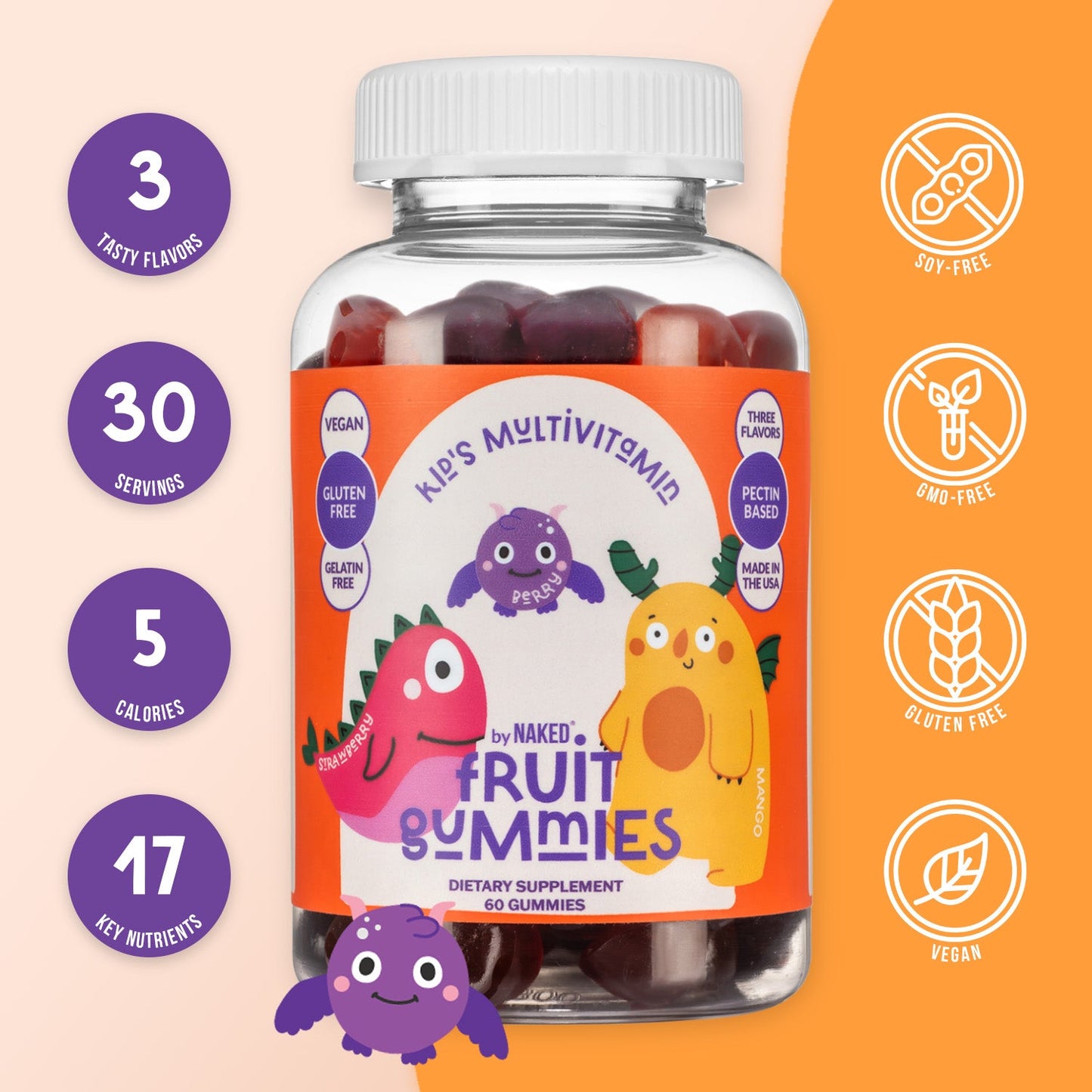 Kids Multivitamin Gummies, Clean Everyday Nutrition