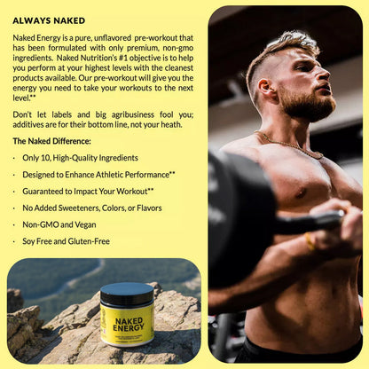 Pre Workout Supplement - Unflavored, Clean Energy Training Support