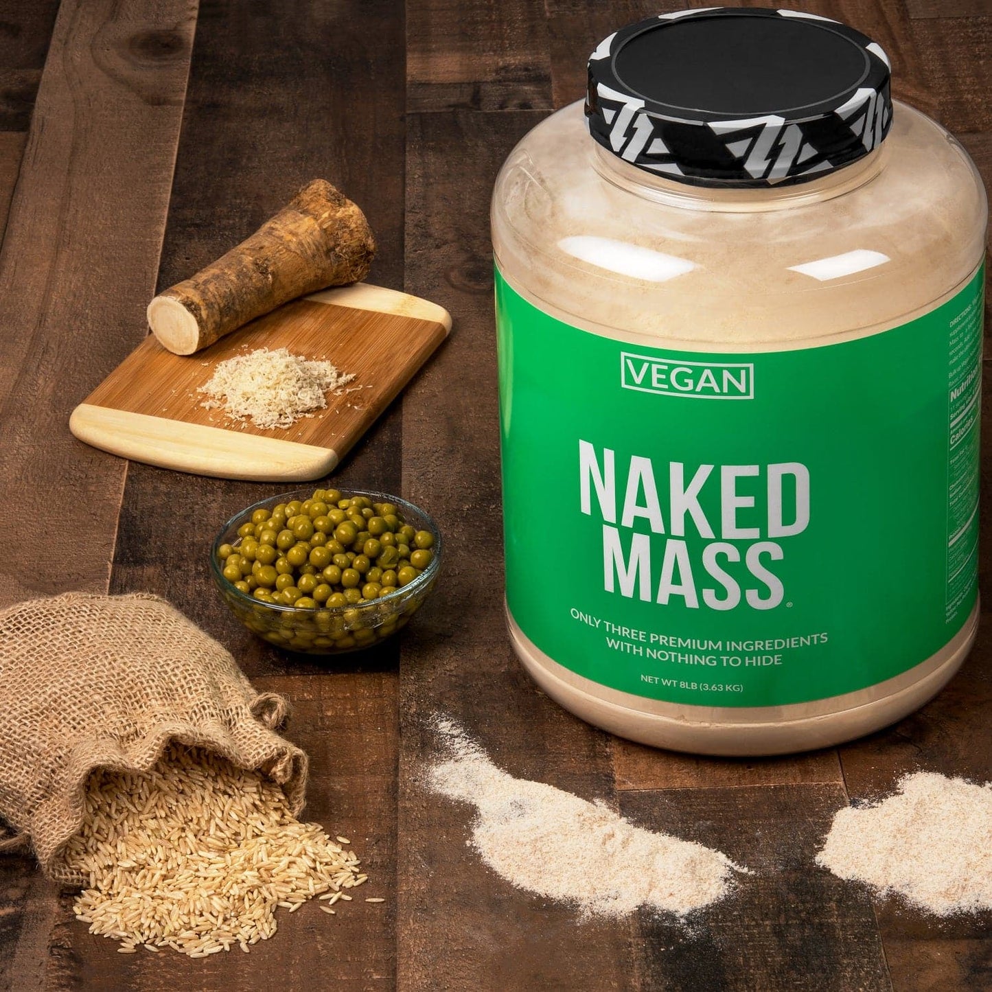 Vegan Mass Gainer Supplement - Unflavored (Vegan) 12LB, High Calorie Muscle Support